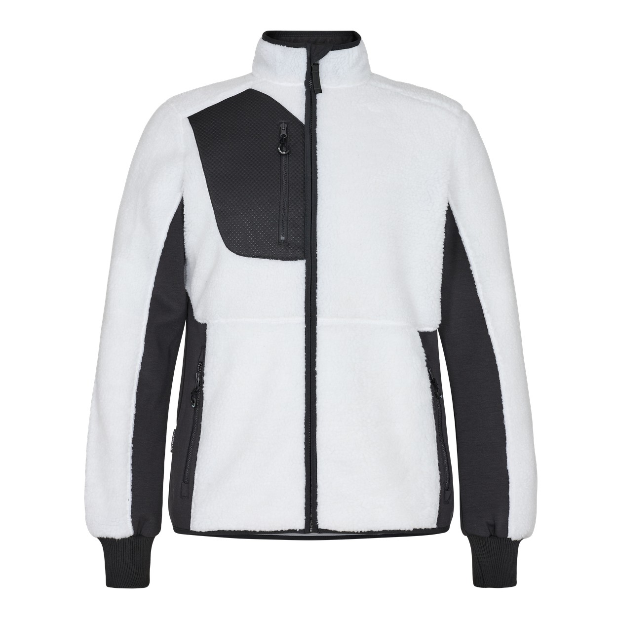 ENGEL X-treme 1362-298 Faserjacke in Weiss/Anthrazit Grau – Vorderansicht