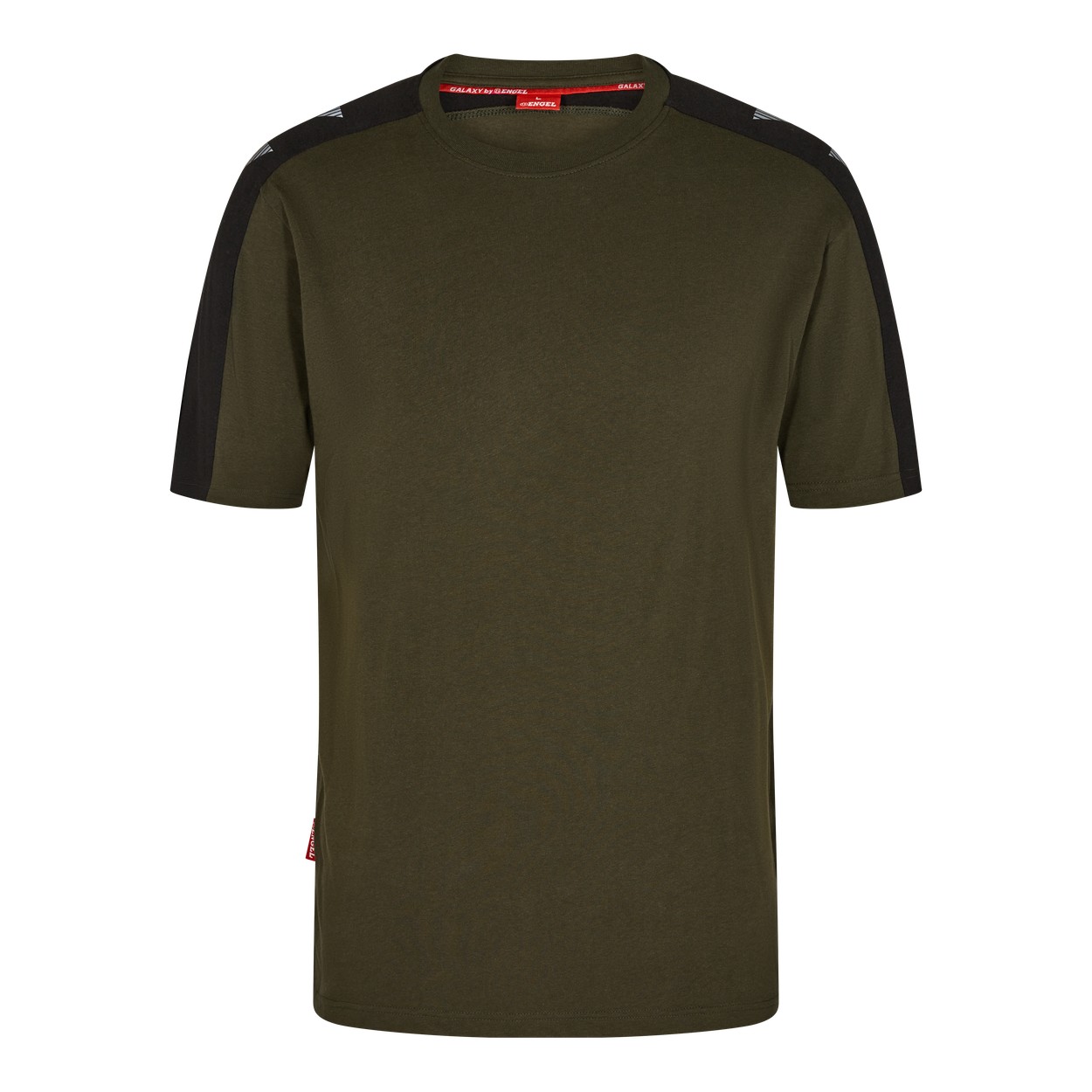ENGEL Galaxy 9810-141 T-Shirt in Forest Green/Schwarz – Vorderansicht