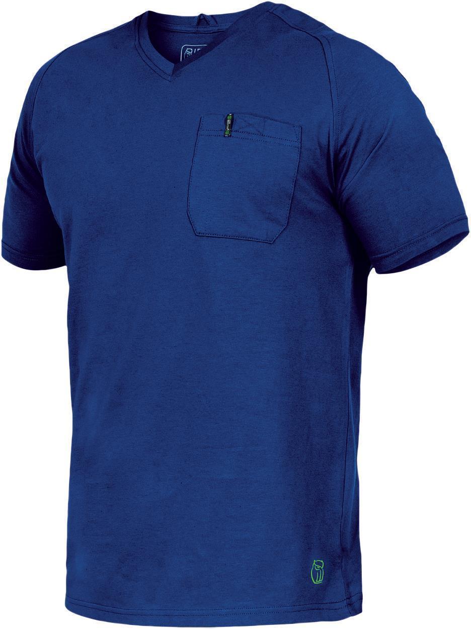 Leibwächter T-Shirt V-Neck Uwe FLEXT Flex Line in Kornblau – Vorderansicht