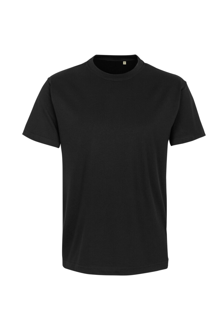 HAKRO 597 Label-Free T-Shirt Heavy MIKRALINAR® ECO in Schwarz – Vorderansicht