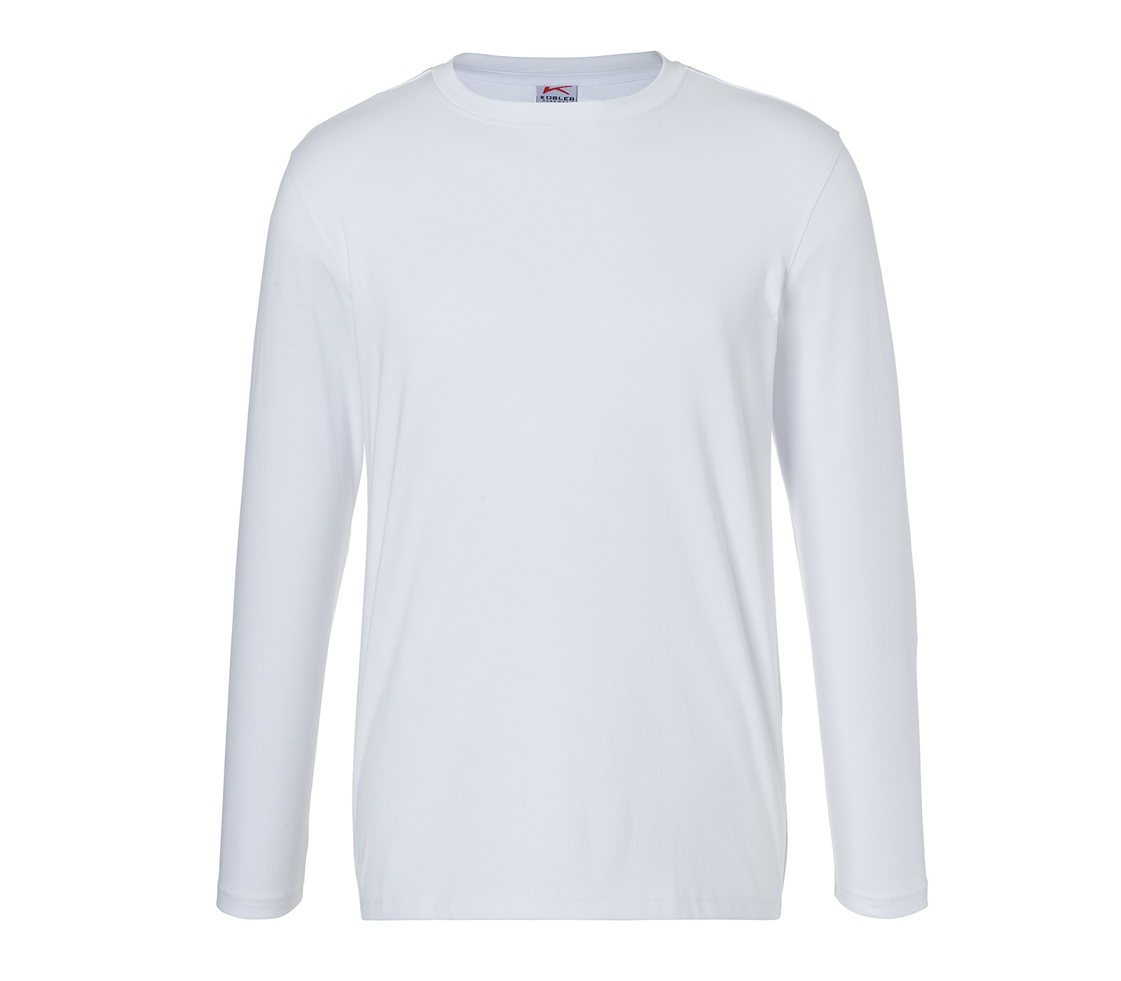 KÜBLER SHIRTS Longsleeve in Weiß – Vorderansicht