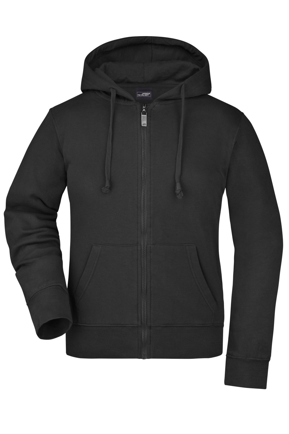 Daiber Ladies' Hooded Jacket in Black – Vorderansicht