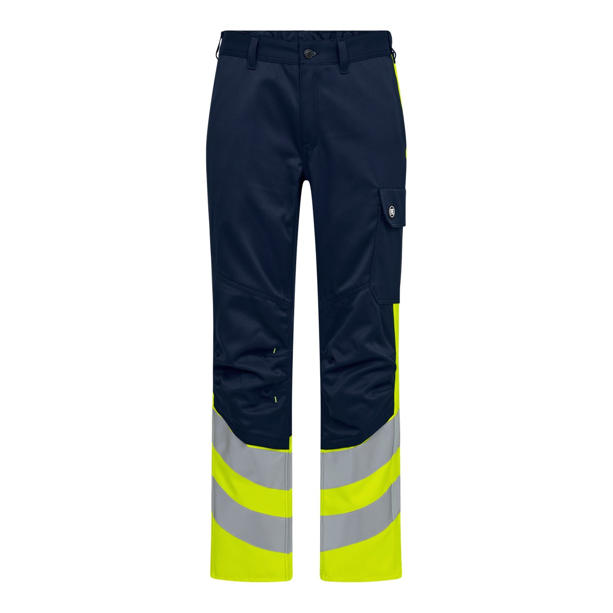 ENGEL Safety+ 2322-188 Arbeitshose in Blue Ink/Gelb – Vorderansicht