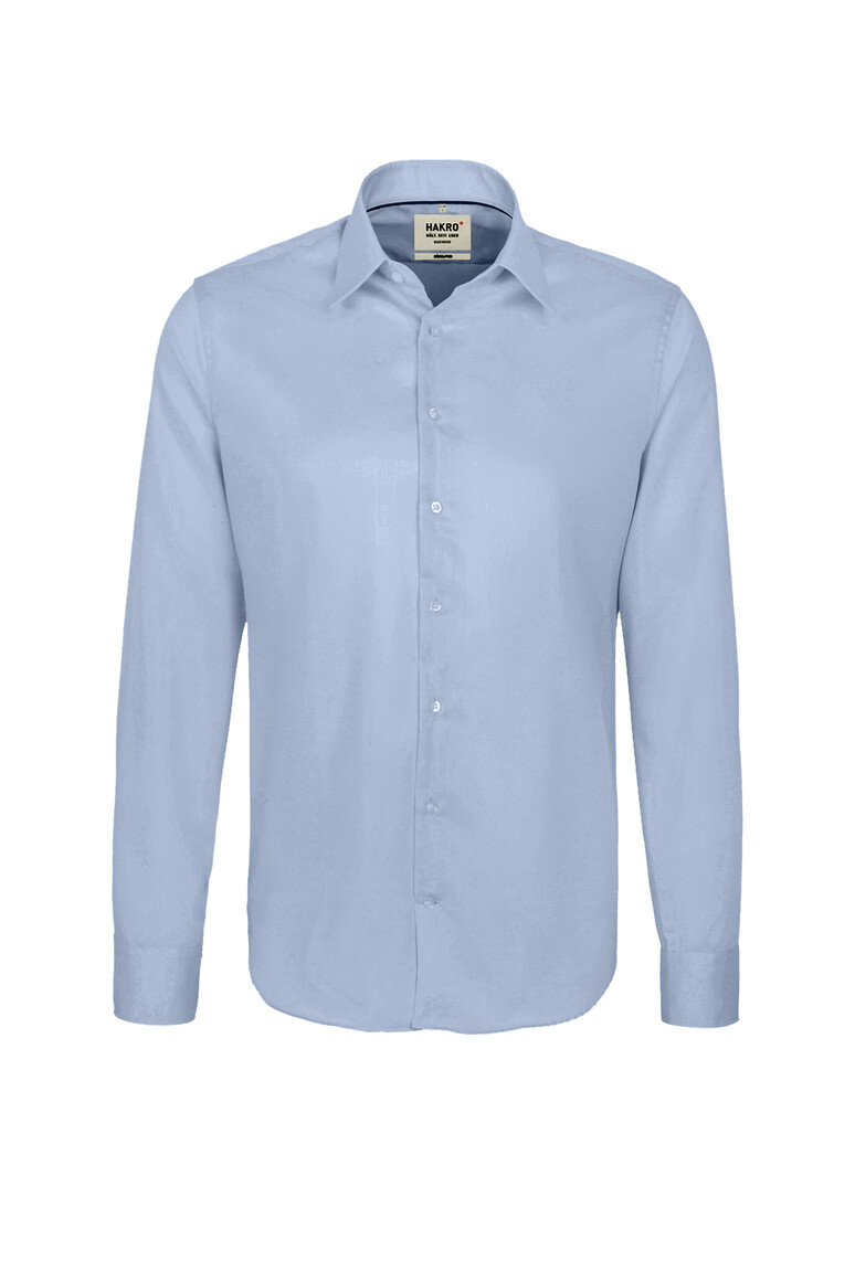 HAKRO 105 Hemd Business Regular in Himmelblau – Vorderansicht