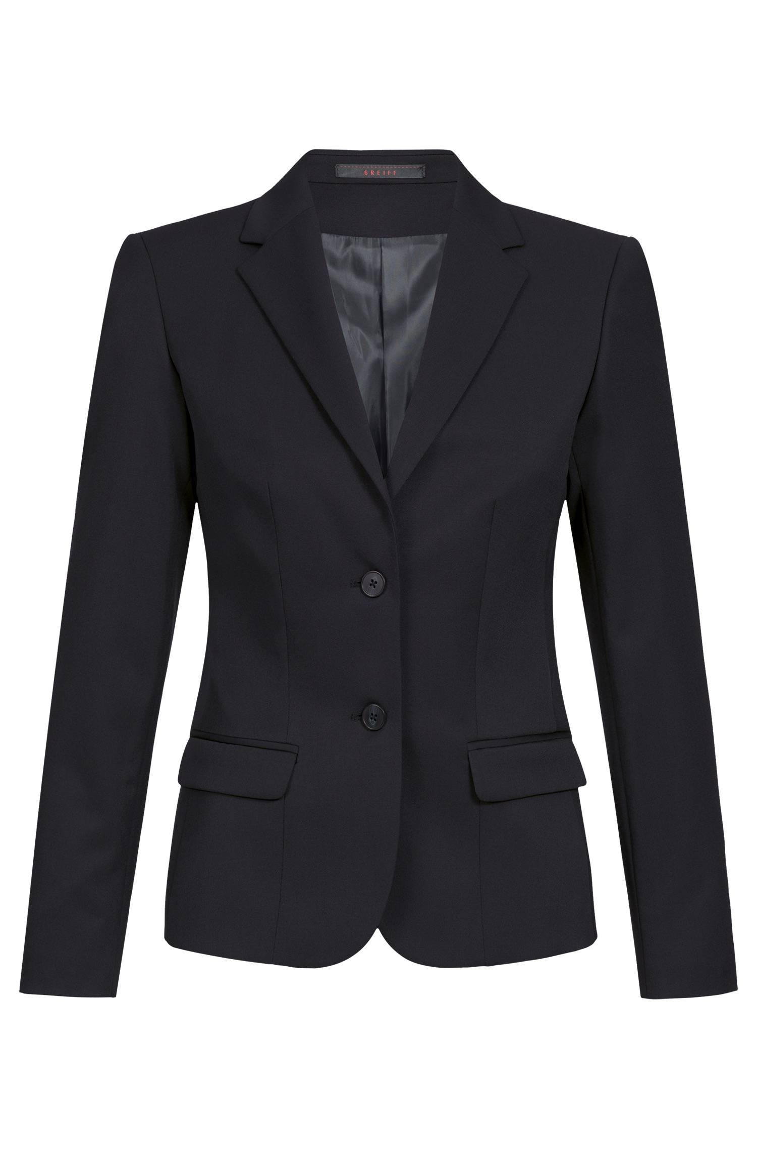 Greiff Damen-Blazer RF Basic in Schwarz – Vorderansicht