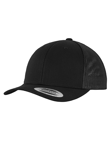 FLEXFIT Retro Trucker in Black – Vorderansicht