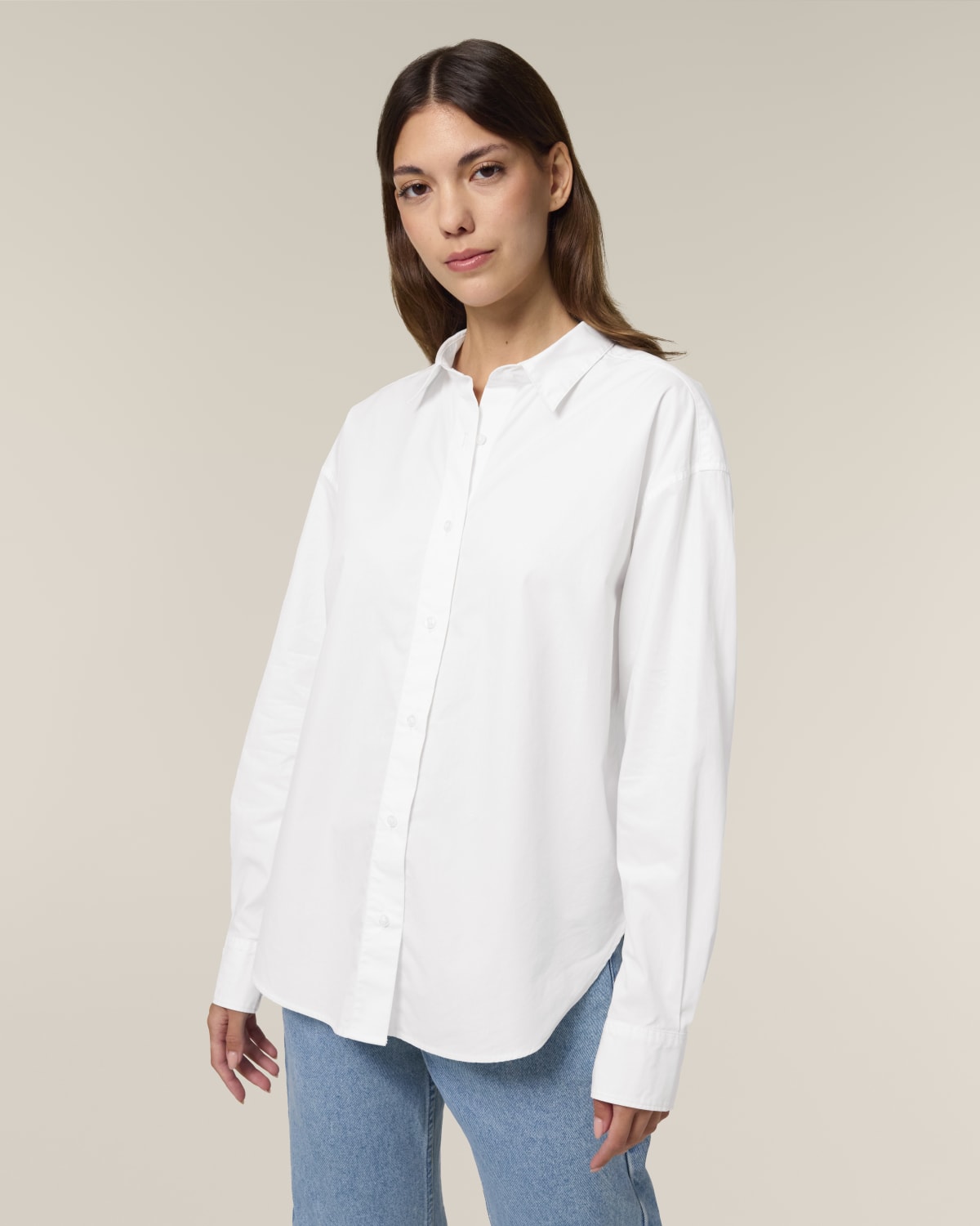 Stanley Stella Stella Styler Shirt in White – Modellansicht