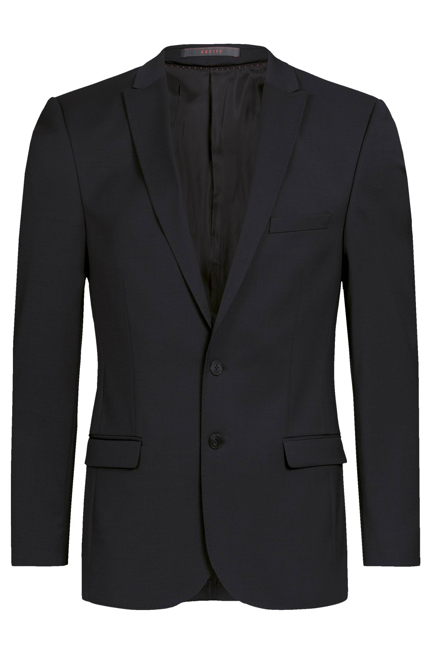 Greiff Herren-Sakko SF Modern 37.5 in Schwarz – Vorderansicht