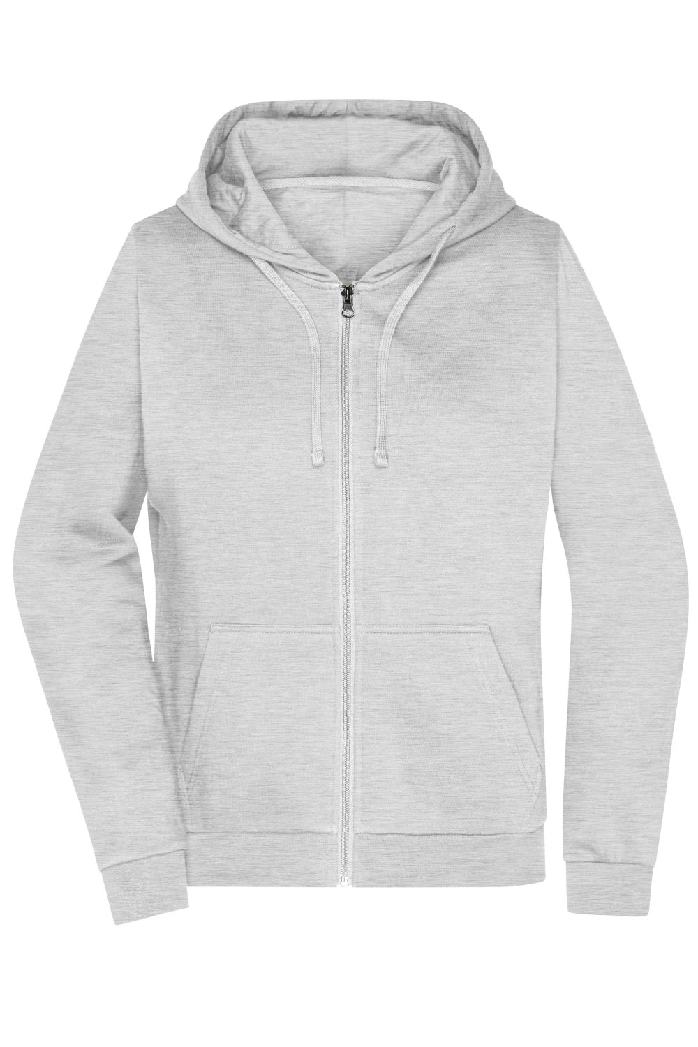 Daiber Ladies' Promo Zip Hoody in Ash – Vorderansicht