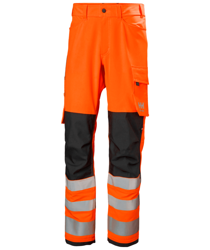 Helly Hansen Workwear ALNA 4X WORK PANT CL 2 in Orange/Anthrazit – Vorderansicht