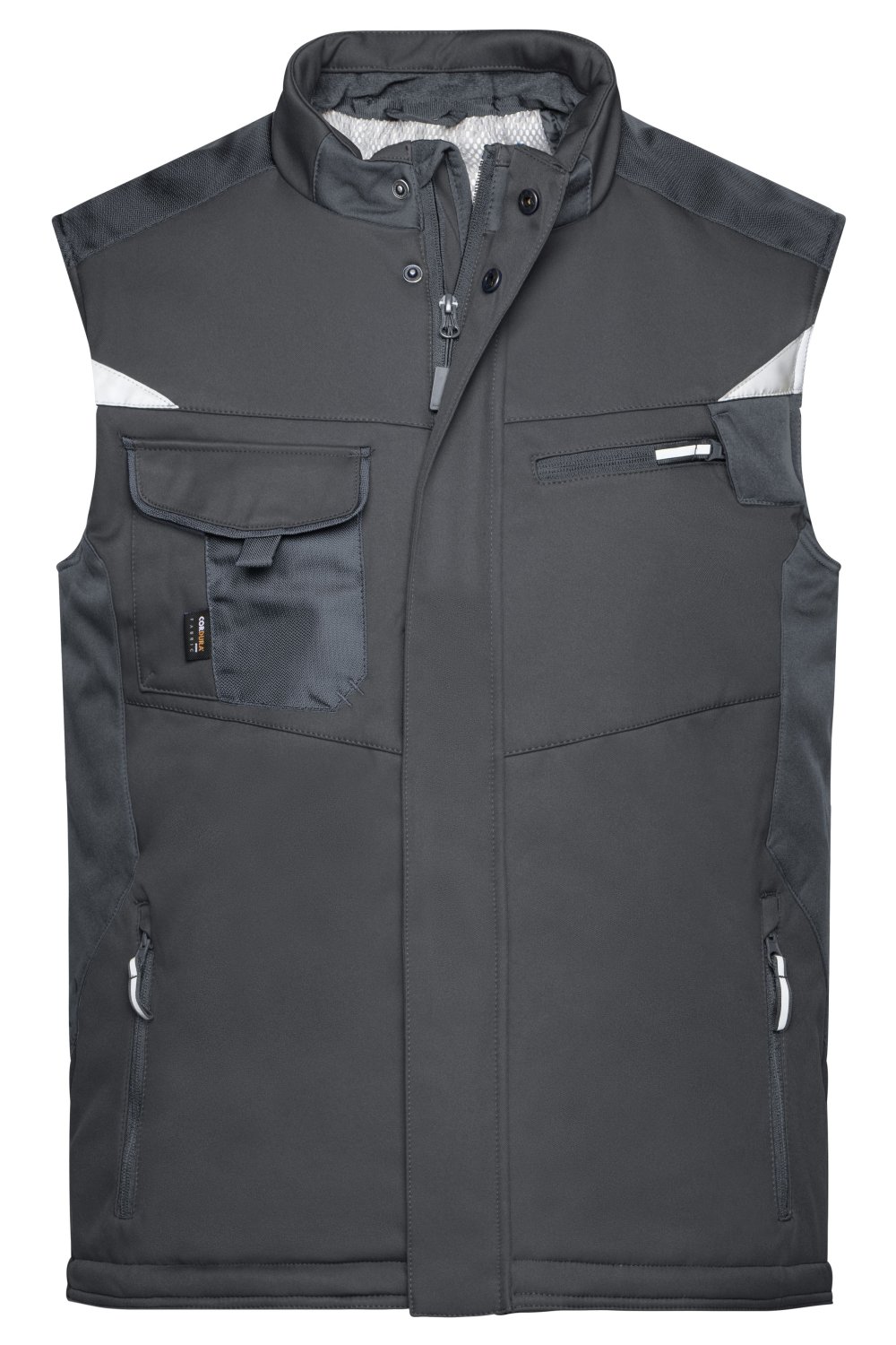 Daiber Craftsmen Softshell Vest - STRONG - in Black/Black – Vorderansicht