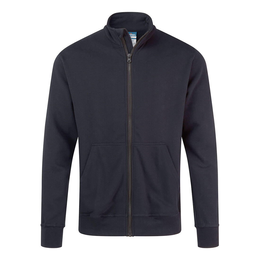 Portwest Modaflame Knit FR Full Zip Sweatshirt in Marine – Vorderansicht