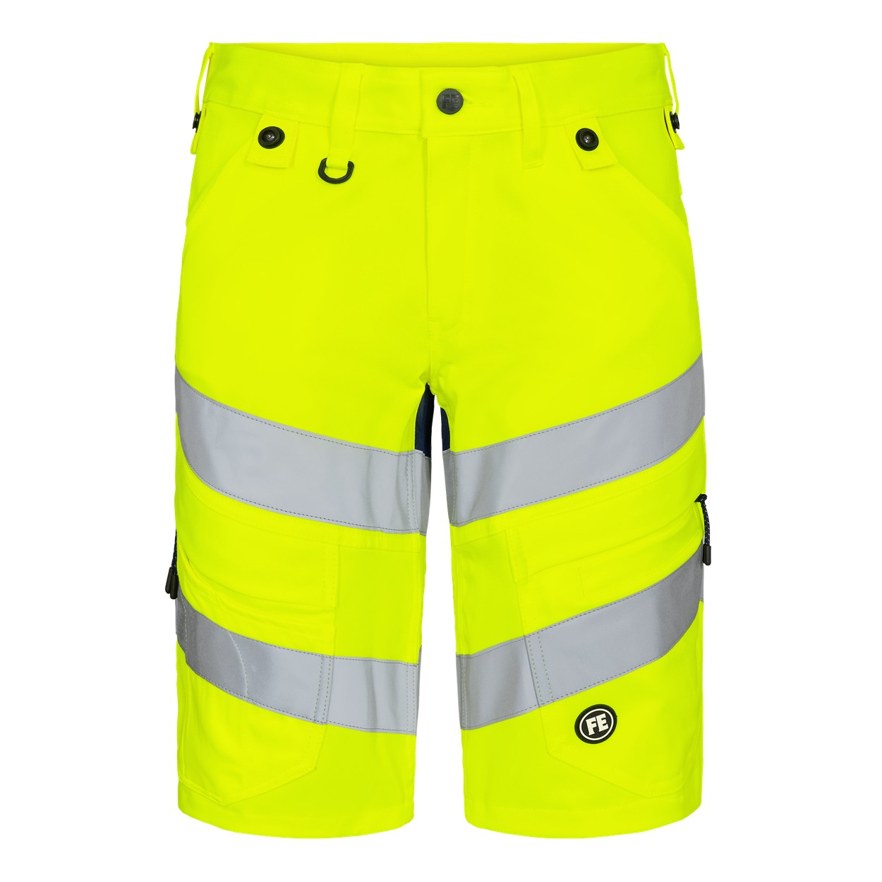 ENGEL Safety 6546-314 Arbeitsshorts mit 2-Wege-Stretch in Gelb/Blue Ink – Vorderansicht