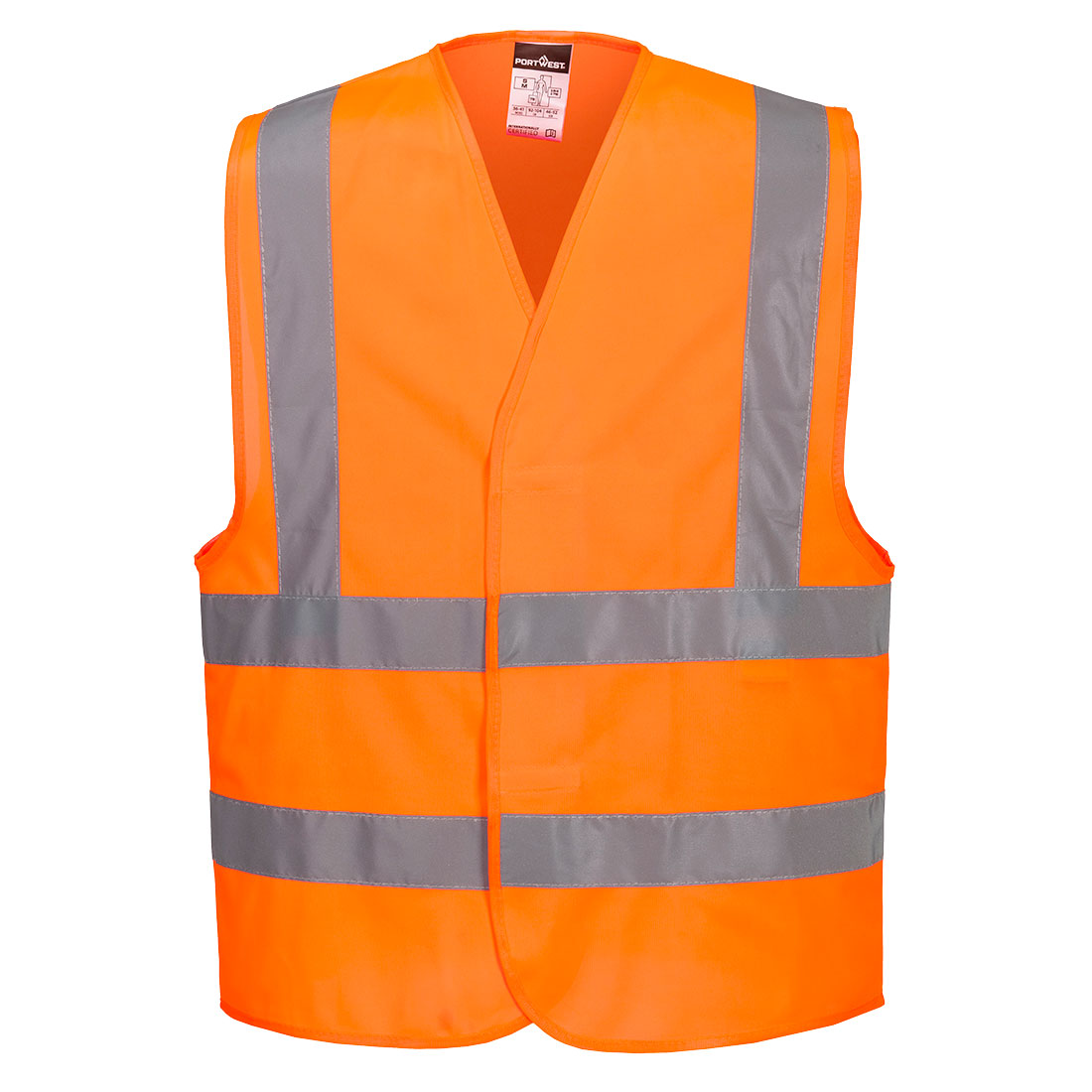 Portwest ES1 Essential Hi-Vis Band and Brace Vest in Orange – Vorderansicht