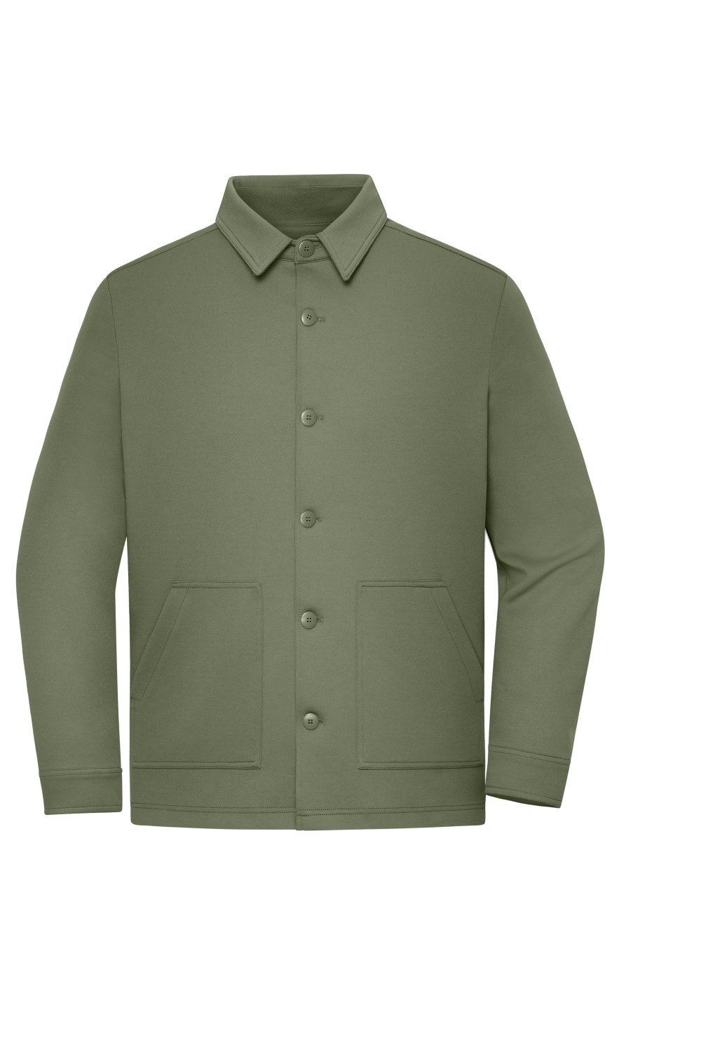 Daiber Shirt Jacket Unisex OCS Blended & GRS in Olive – Vorderansicht