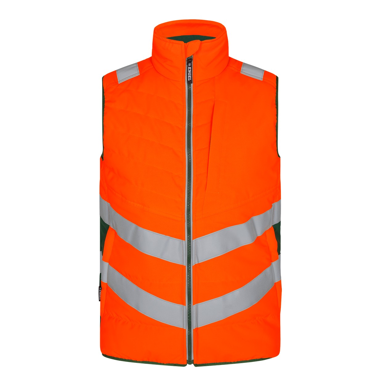 ENGEL Safety 5159-158 Stepp-Innenweste in Orange/Grün – Vorderansicht