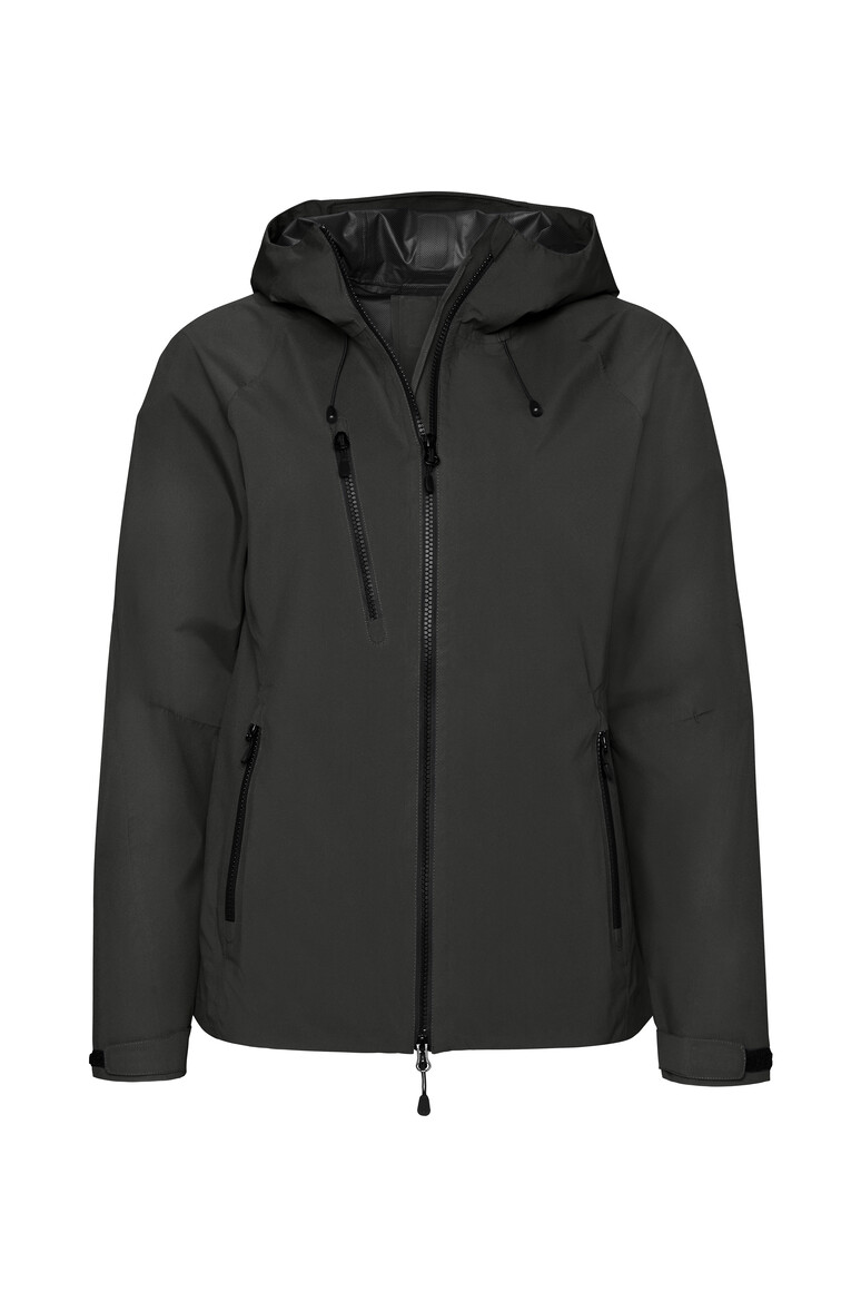 HAKRO 284 Damen High-Activejacke ECO in Karbongrau – Vorderansicht