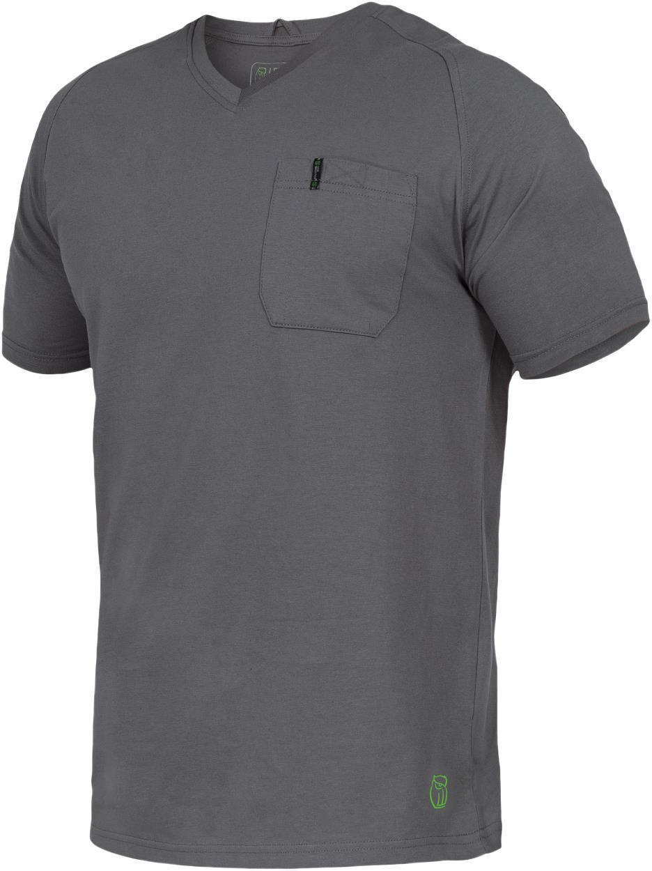 Leibwächter T-Shirt V-Neck Uwe FLEXT Flex Line in Grau – Vorderansicht