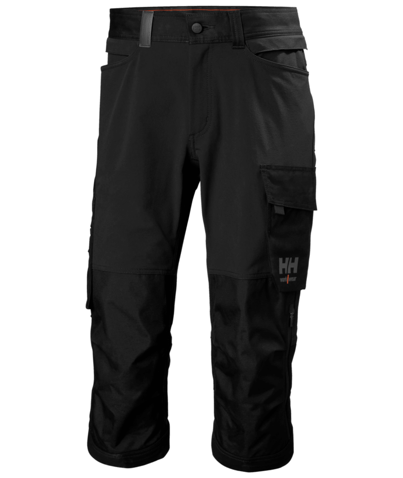 Helly Hansen Workwear OXFORD 4X CNCT PIRATE PANT in Schwarz – Vorderansicht