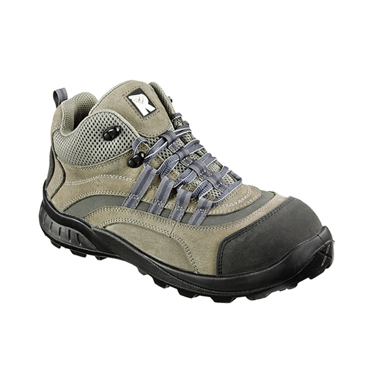 RUNNEX® S2-Sicherheitsschnürstiefel TeamStar in Schwarz/Beige/Blau – Vorderansicht