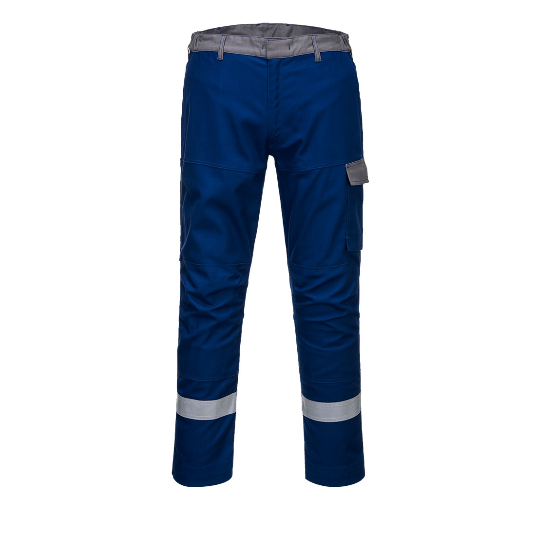 Portwest Bizflame Industry Two Tone FR Trousers in Royalblau – Vorderansicht