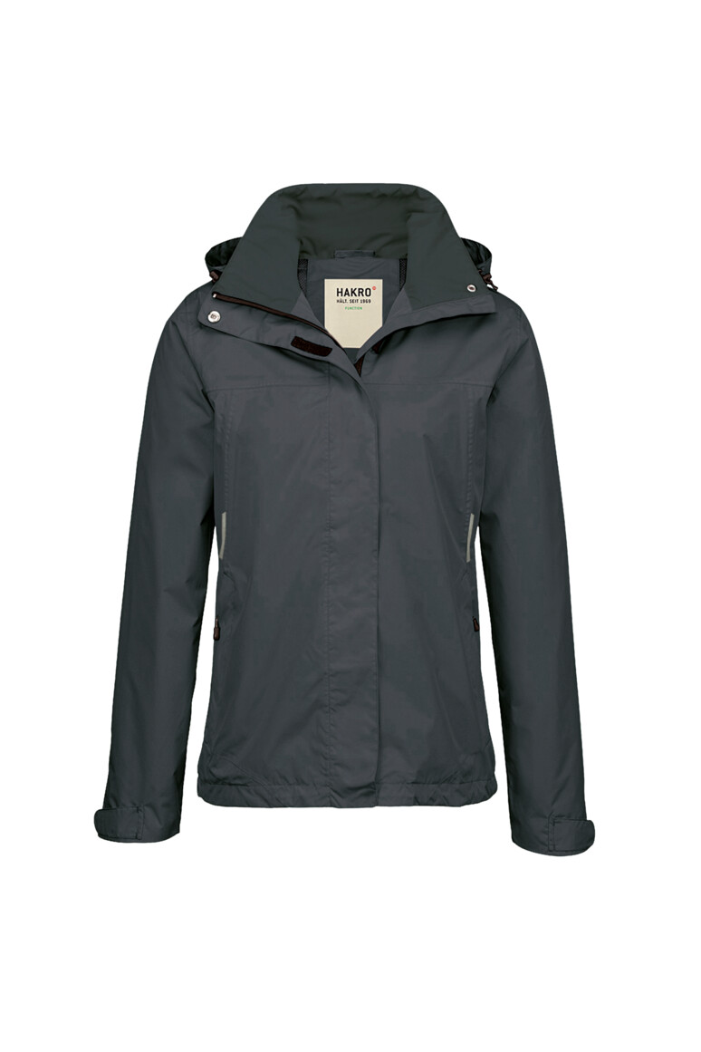 HAKRO 262 Damen Regenjacke in Anthrazit – Vorderansicht