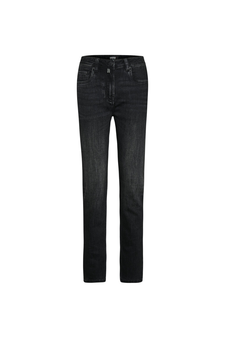 HAKRO 730 Damen 5-Pocket-Jeanshose X-Stretch ECO in Schwarz – Vorderansicht