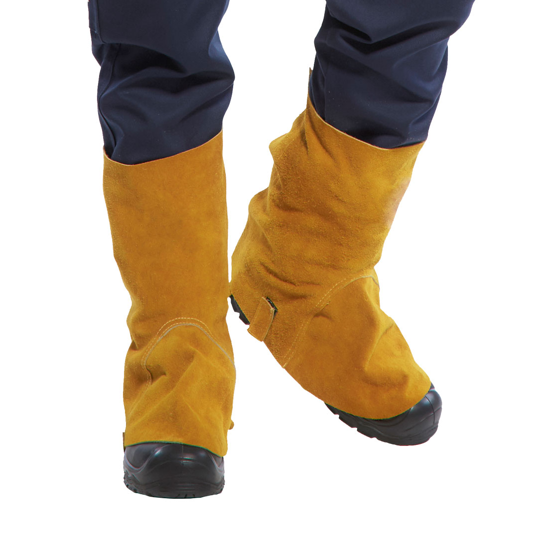 Portwest FR Leather Welding Boot Cover in Hellbraun – Vorderansicht