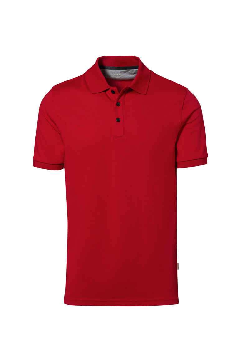 HAKRO 814 COTTON TEC® Poloshirt in Rot – Vorderansicht