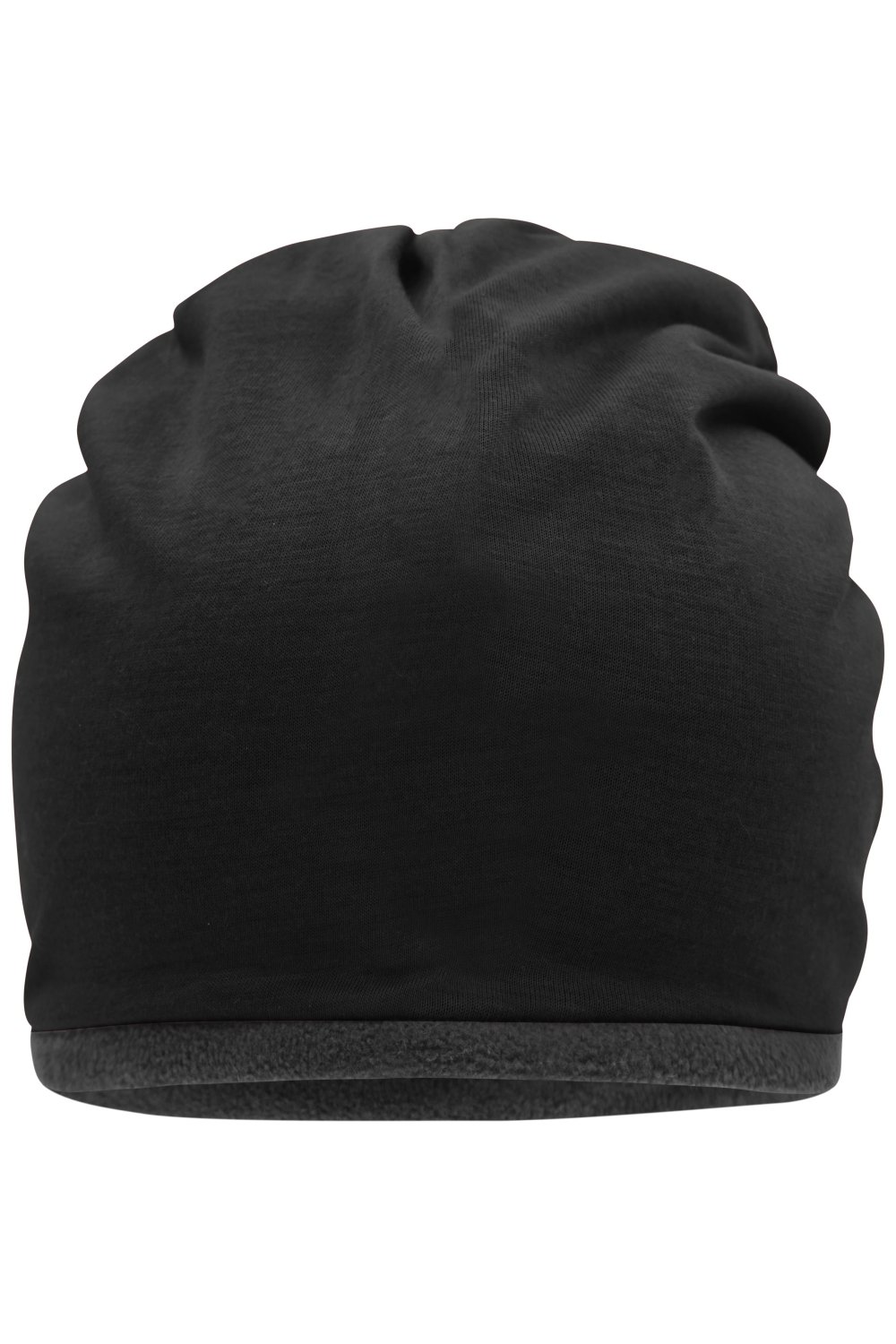 Daiber Fleece Beanie in Black/Carbon – Vorderansicht
