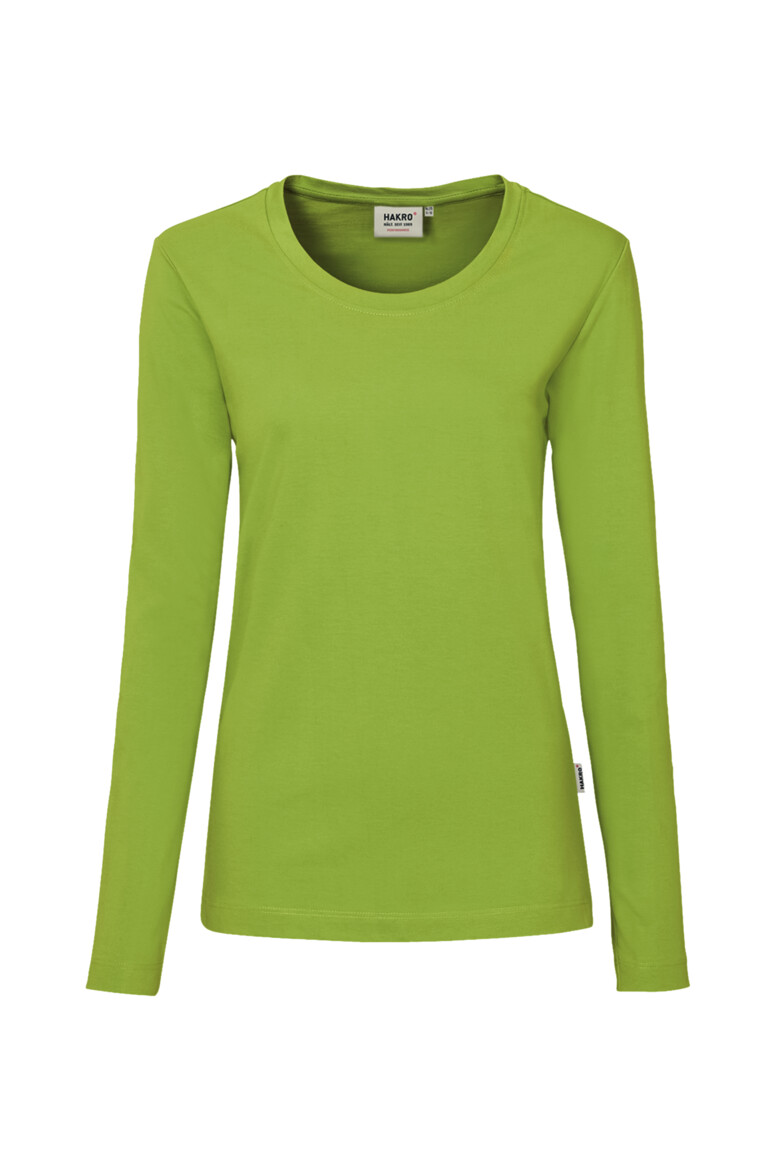 HAKRO 179 Damen Longsleeve MIKRALINAR® in Kiwi – Vorderansicht