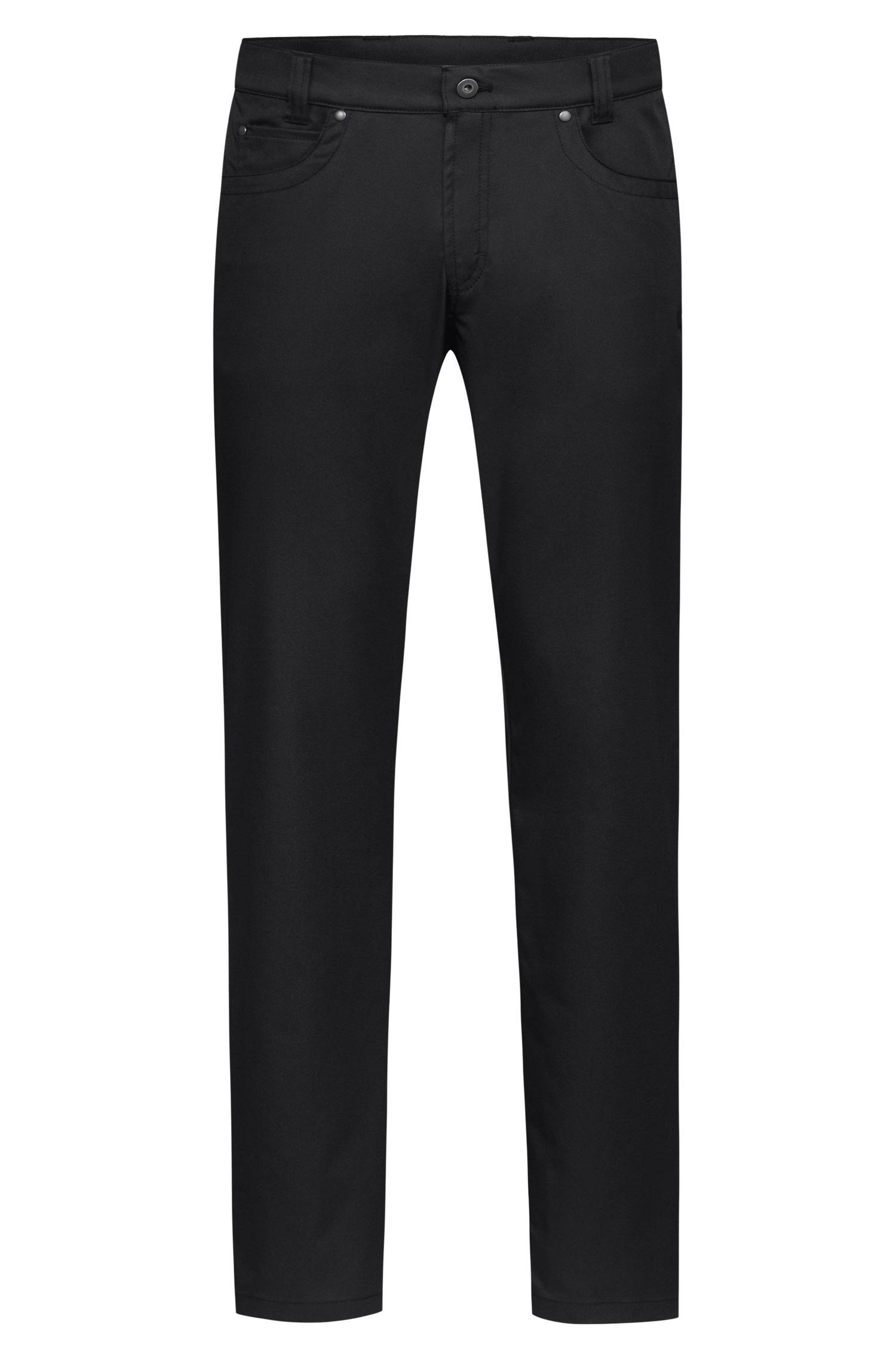 Greiff Herren-Hose 5 Pocket RF in Schwarz – Vorderansicht