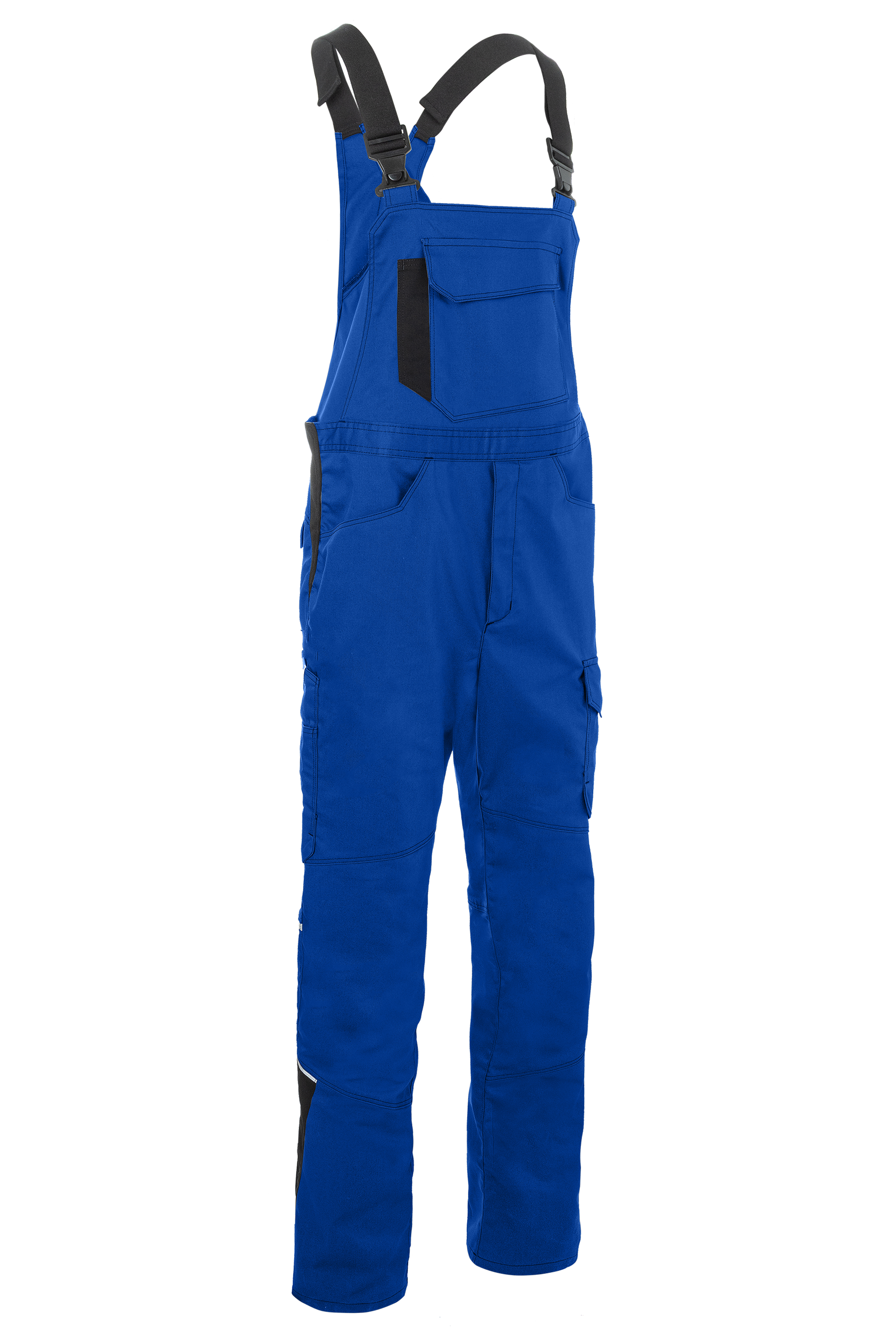 KÜBLER ICONIQ PRO Latzhose in Kbl.blau/Schwarz – Vorderansicht