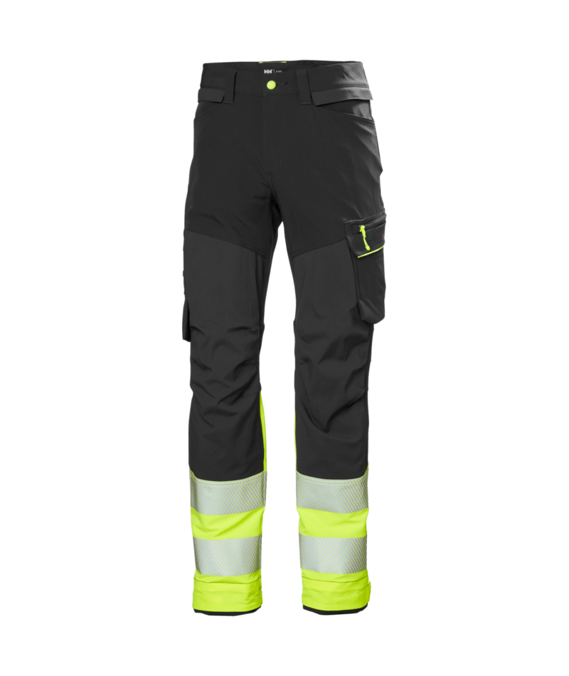 Helly Hansen Workwear ICU BRZ CNCT PANT CL 1 in Gelb/Anthrazit – Vorderansicht