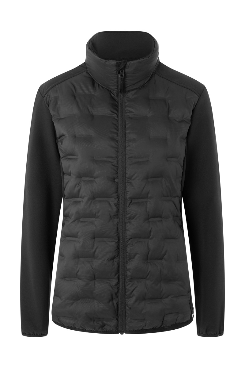 Karlowsky Damen Hybrid-Jacke Outdoor-Pro in Schwarz – Vorderansicht