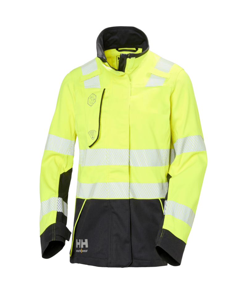 Helly Hansen Workwear W FYRE JACKET in Gelb/Anthrazit – Vorderansicht