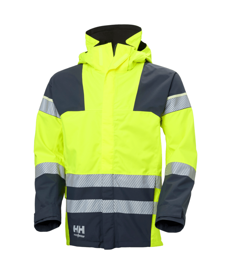 Helly Hansen Workwear NJORD COAST SHELL JACKET in Gelb/Alpin Frost – Vorderansicht
