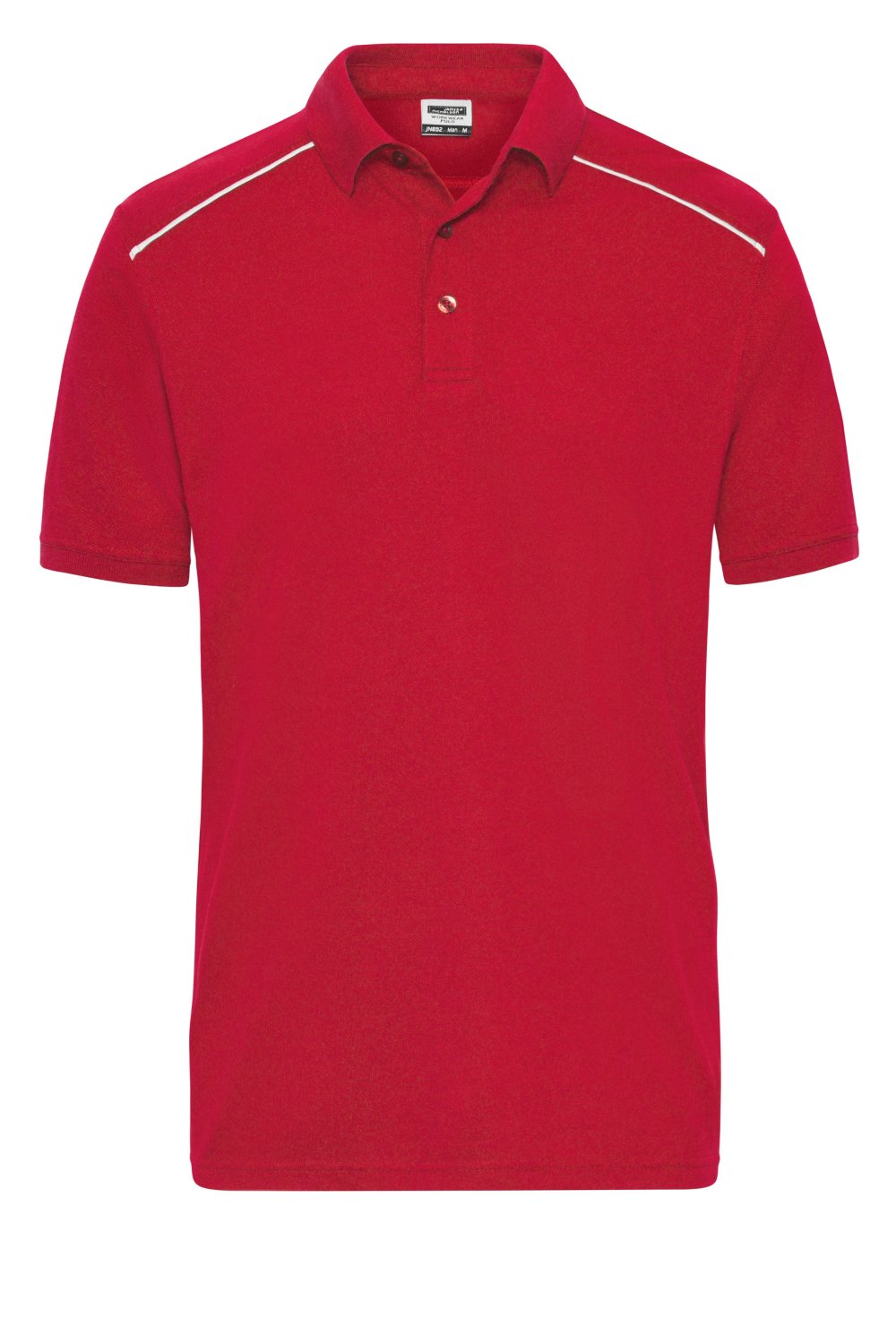 Daiber Men's Workwear Polo - SOLID - OCS Blended in Red – Vorderansicht