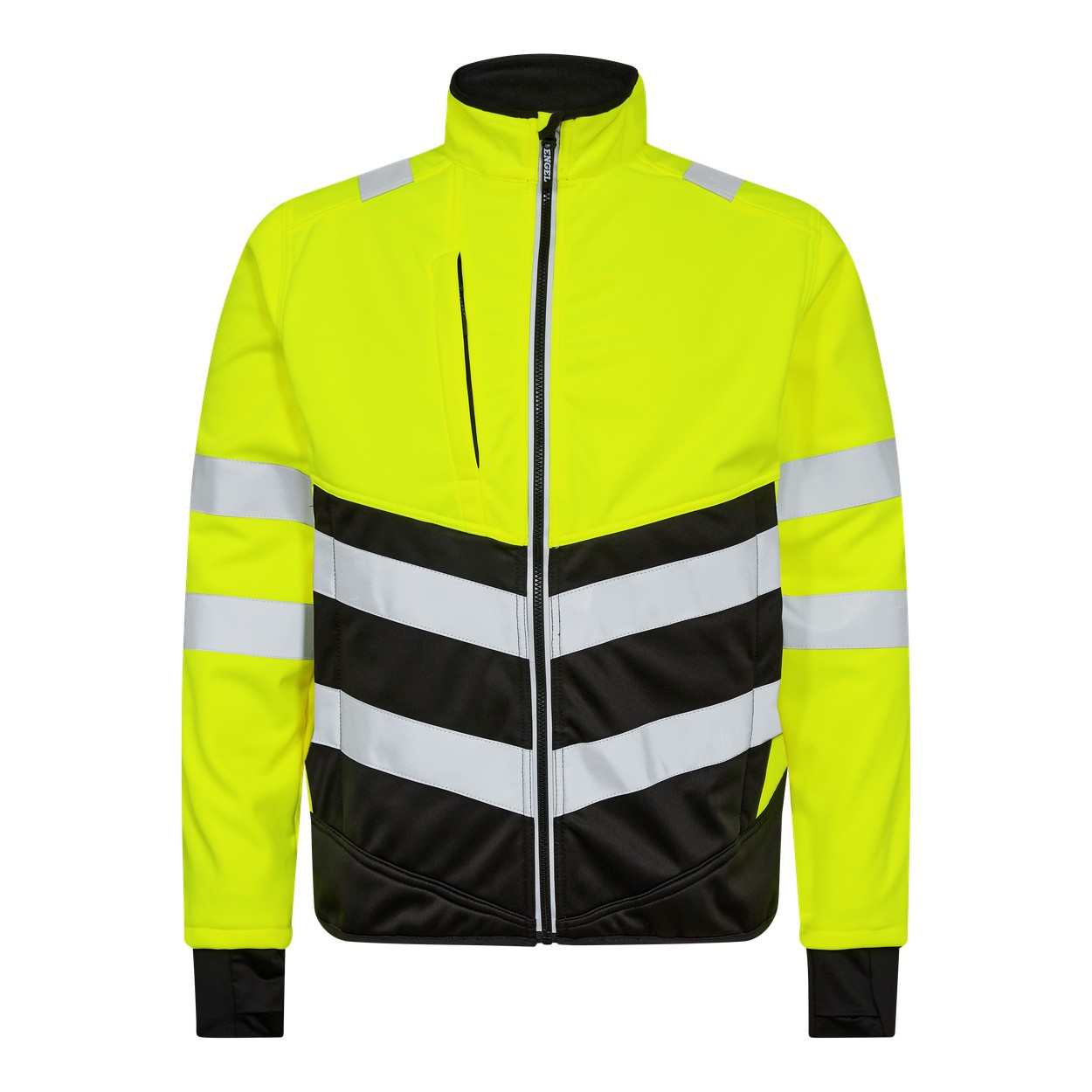 ENGEL Safety 1150-237 Softshelljacke in Gelb/Schwarz – Vorderansicht