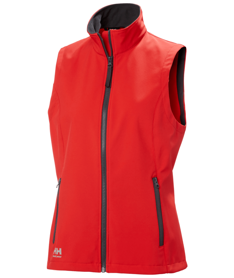 Helly Hansen Workwear W MANCHESTER 2.0 SOFTS VEST in Signal Rot – Vorderansicht