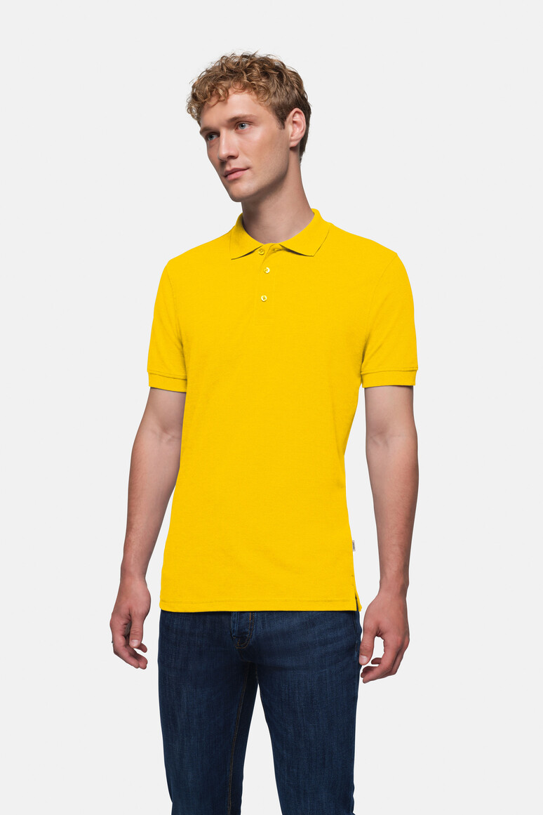 HAKRO 810 Poloshirt Classic in Sonne – Modellansicht