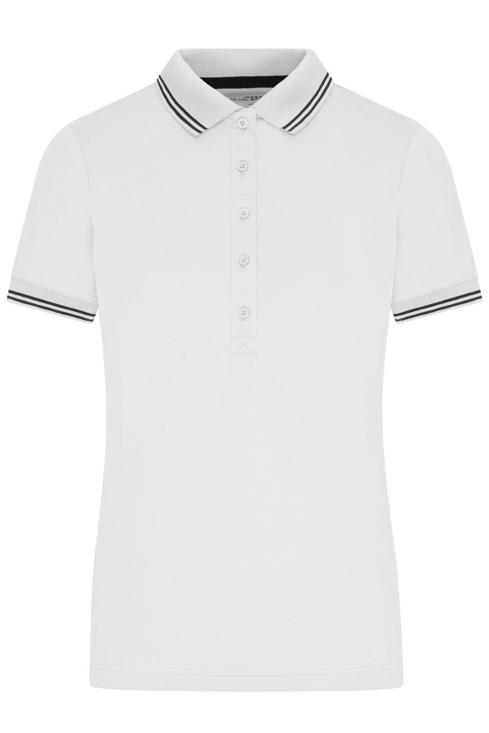 Daiber Ladies' Functional Polo in White/Black – Vorderansicht