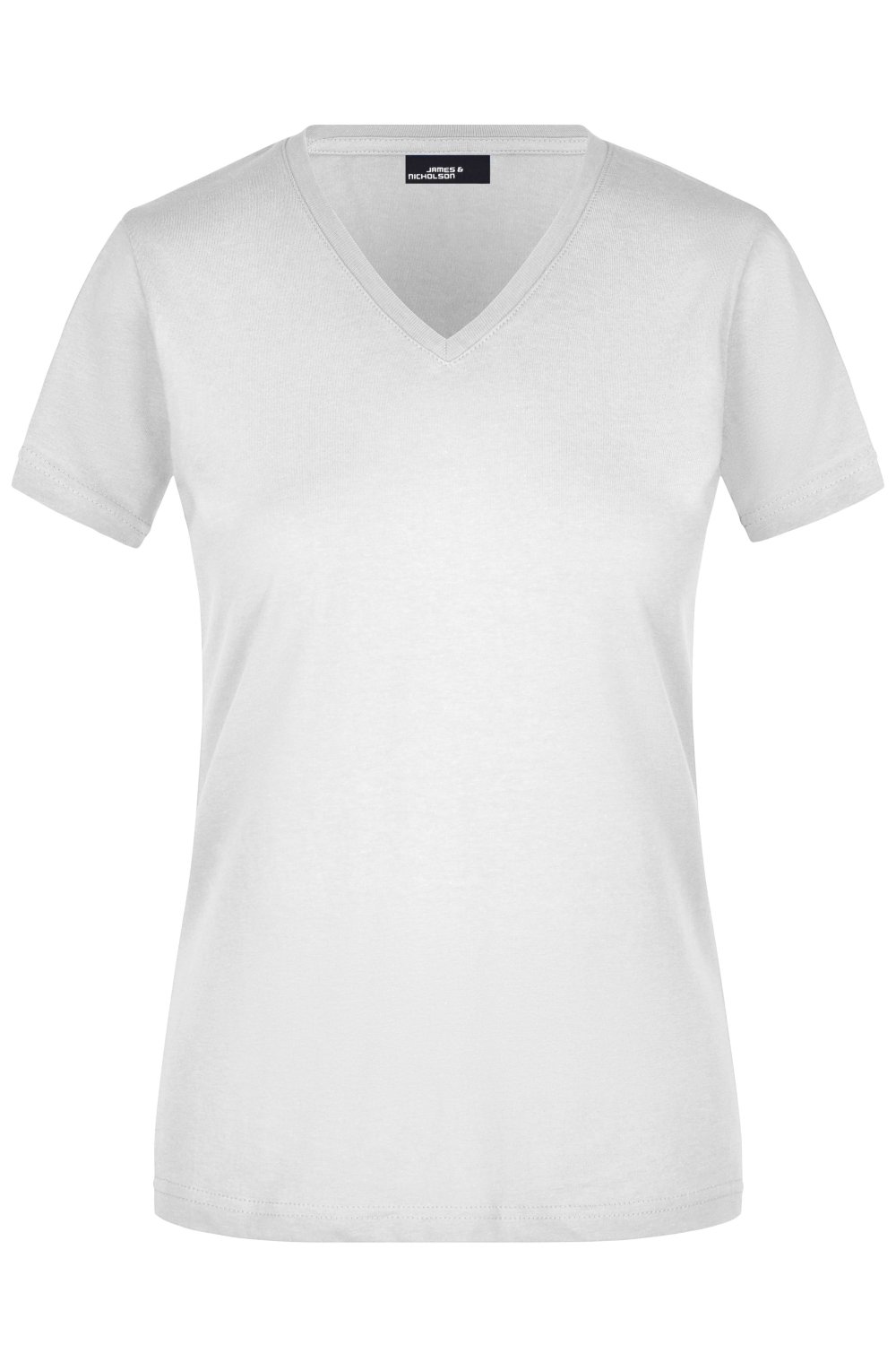 Daiber Ladies' Slim Fit V-T in White – Vorderansicht