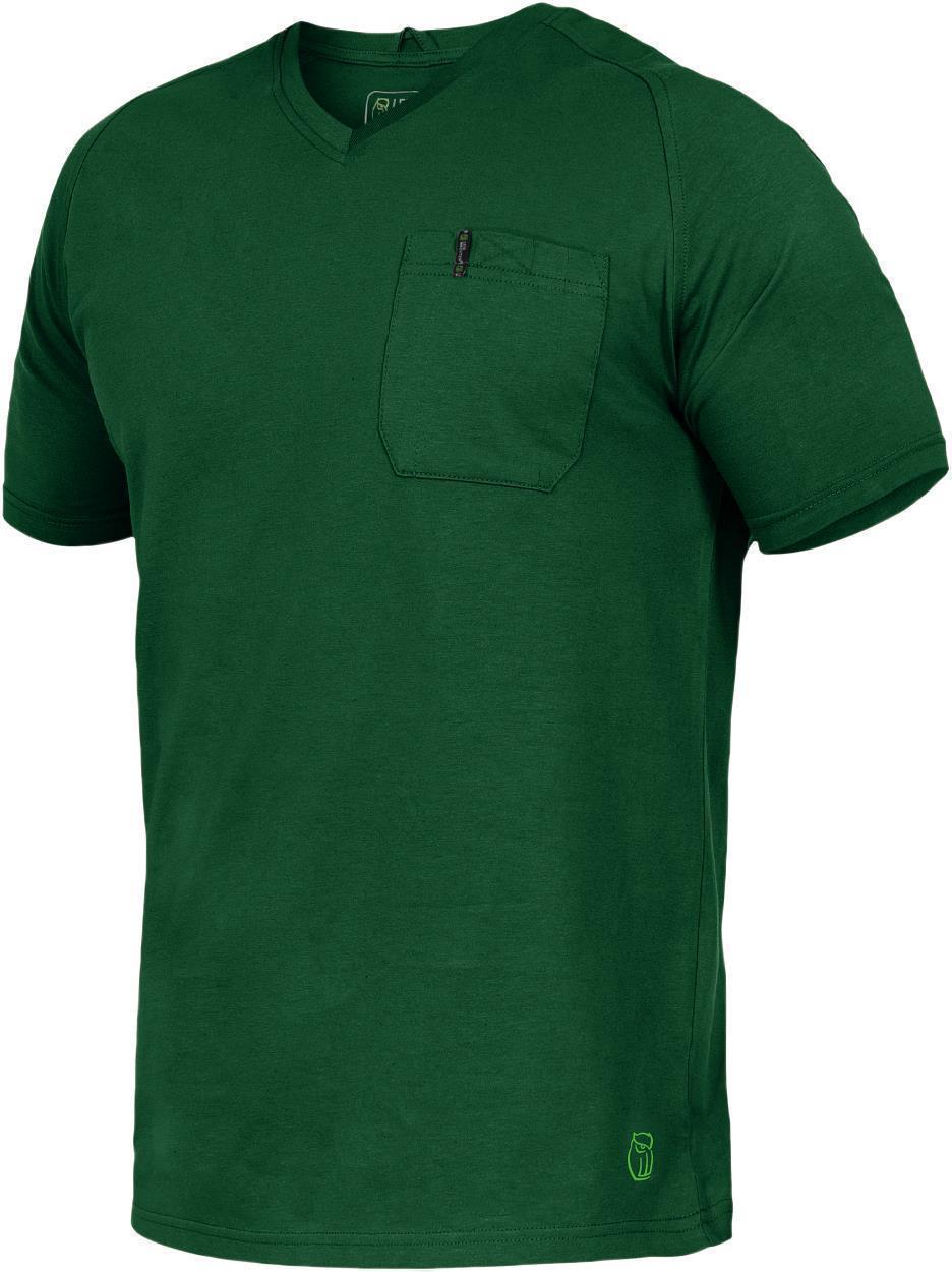 Leibwächter T-Shirt V-Neck Uwe FLEXT Flex Line in Grün – Vorderansicht