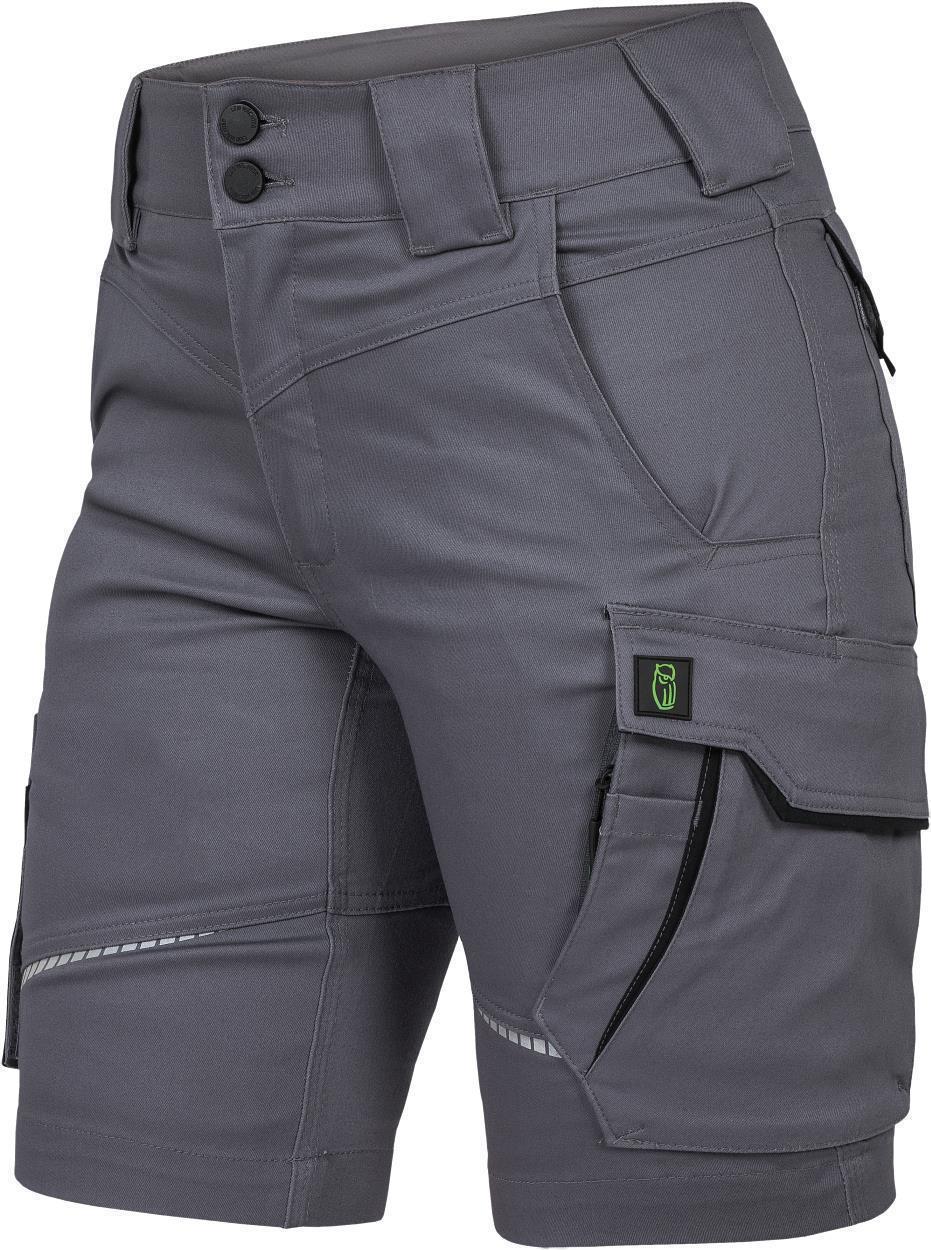 Leibwächter Damen Shorts FLXDK Flex Line in Grau-Schwarz – Vorderansicht