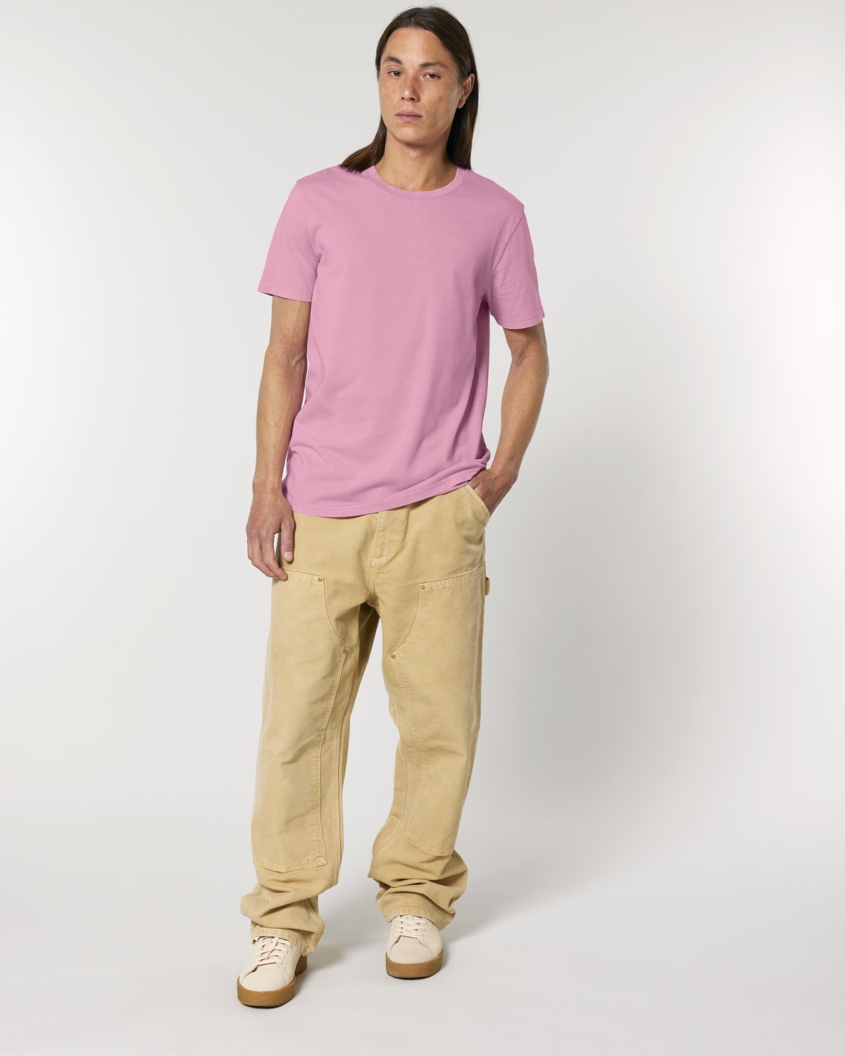 Stanley Stella Crafter Vintage in G. Dyed Bubble Pink – Modellansicht