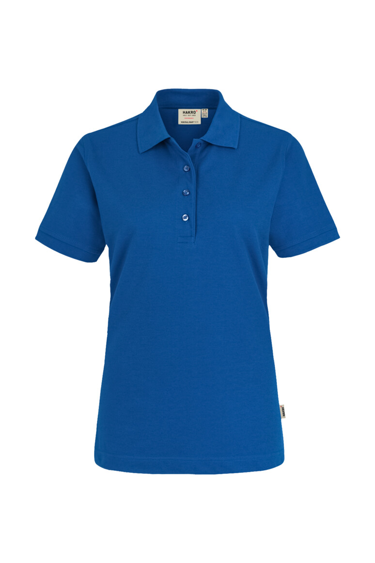 HAKRO 369 Damen Poloshirt MIKRALINAR® ECO in Royalblau – Vorderansicht