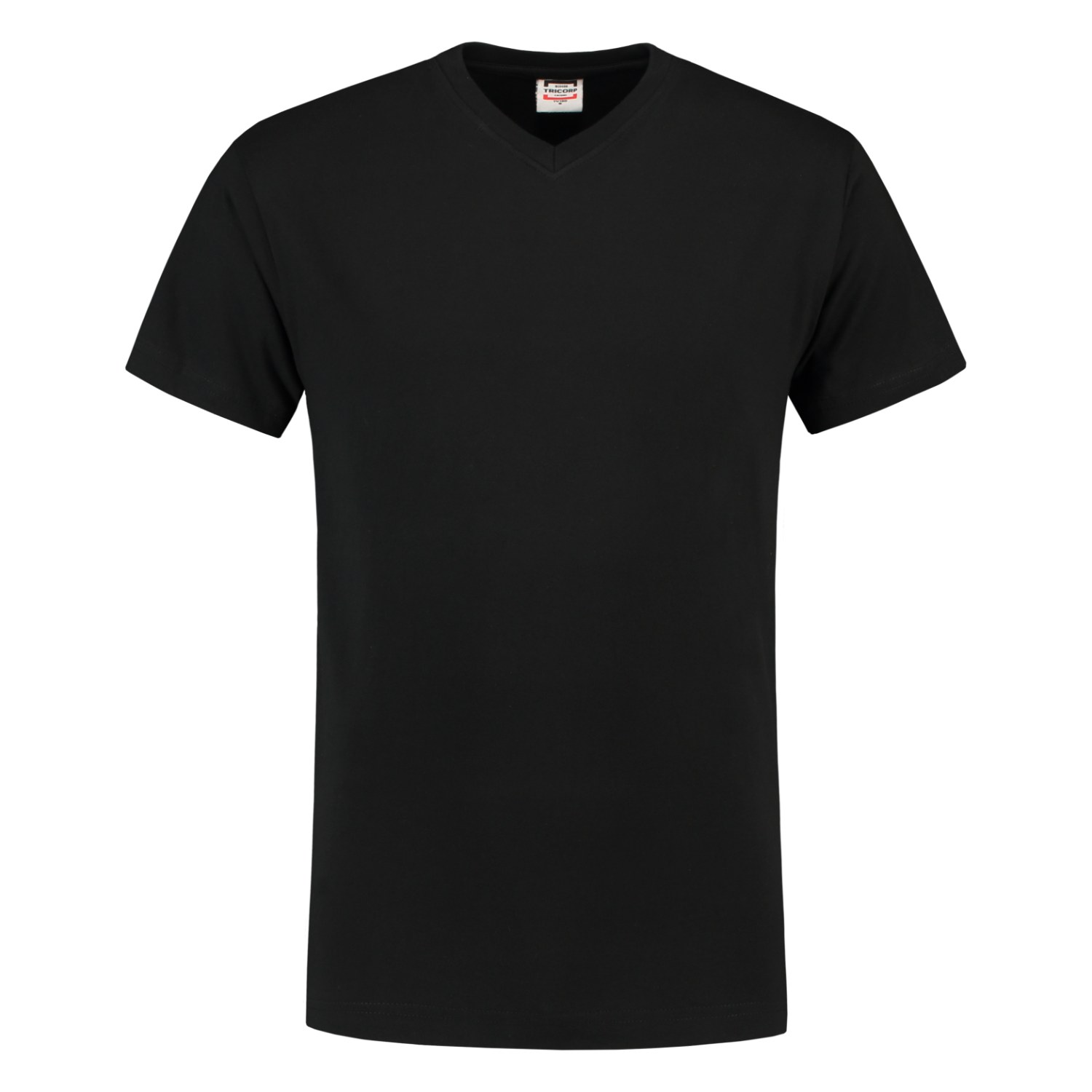 TRICORP T-Shirt V-Ausschnitt in Black – Vorderansicht