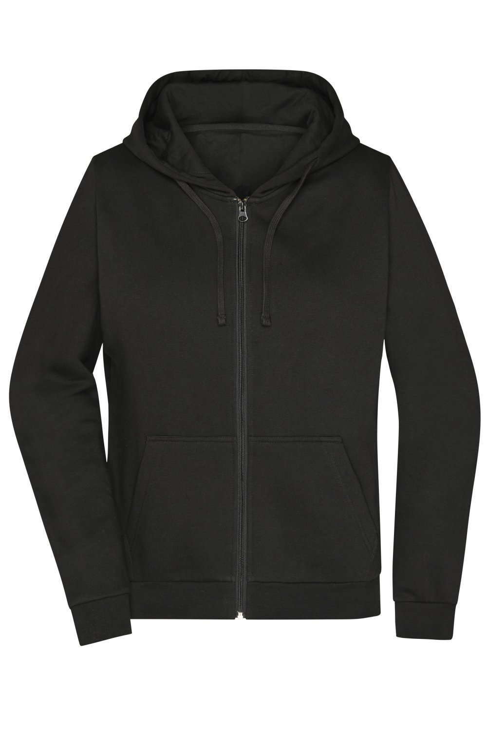 Daiber Ladies' Promo Zip Hoody in Black – Vorderansicht