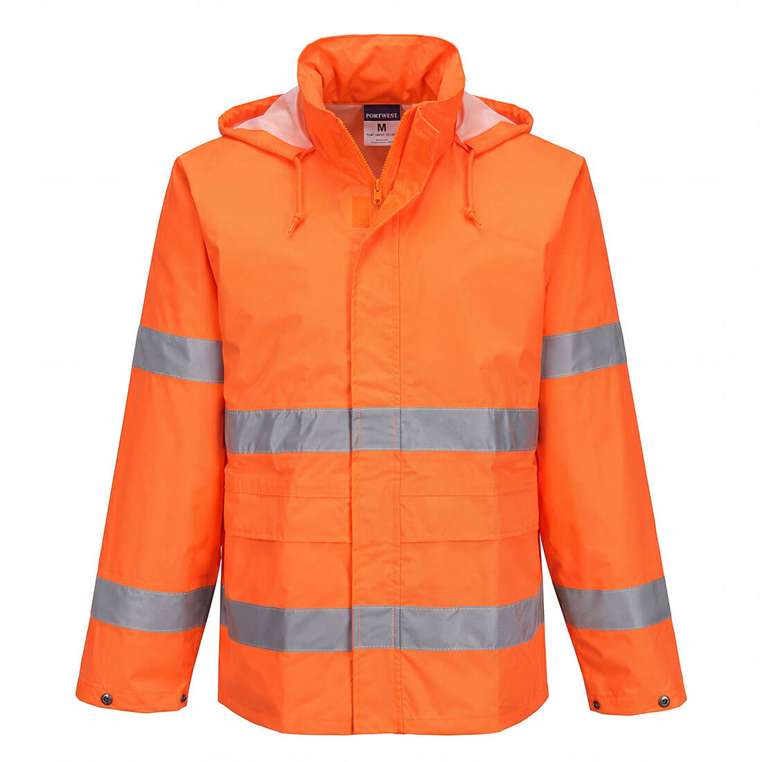 Portwest ES1 Essential Hi-Vis Rain Jacket in Orange – Vorderansicht